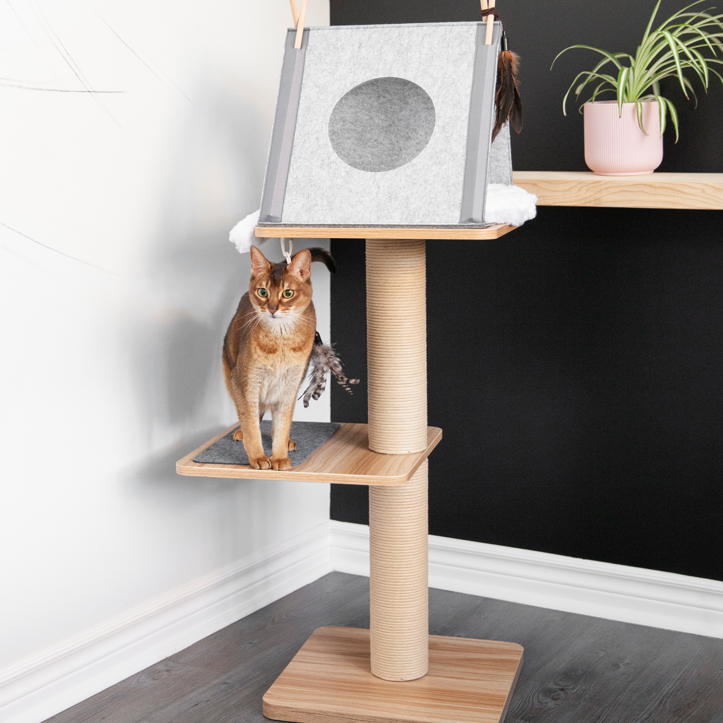 Additional paper rope scratcher post for Katt3EVO Classic, beige