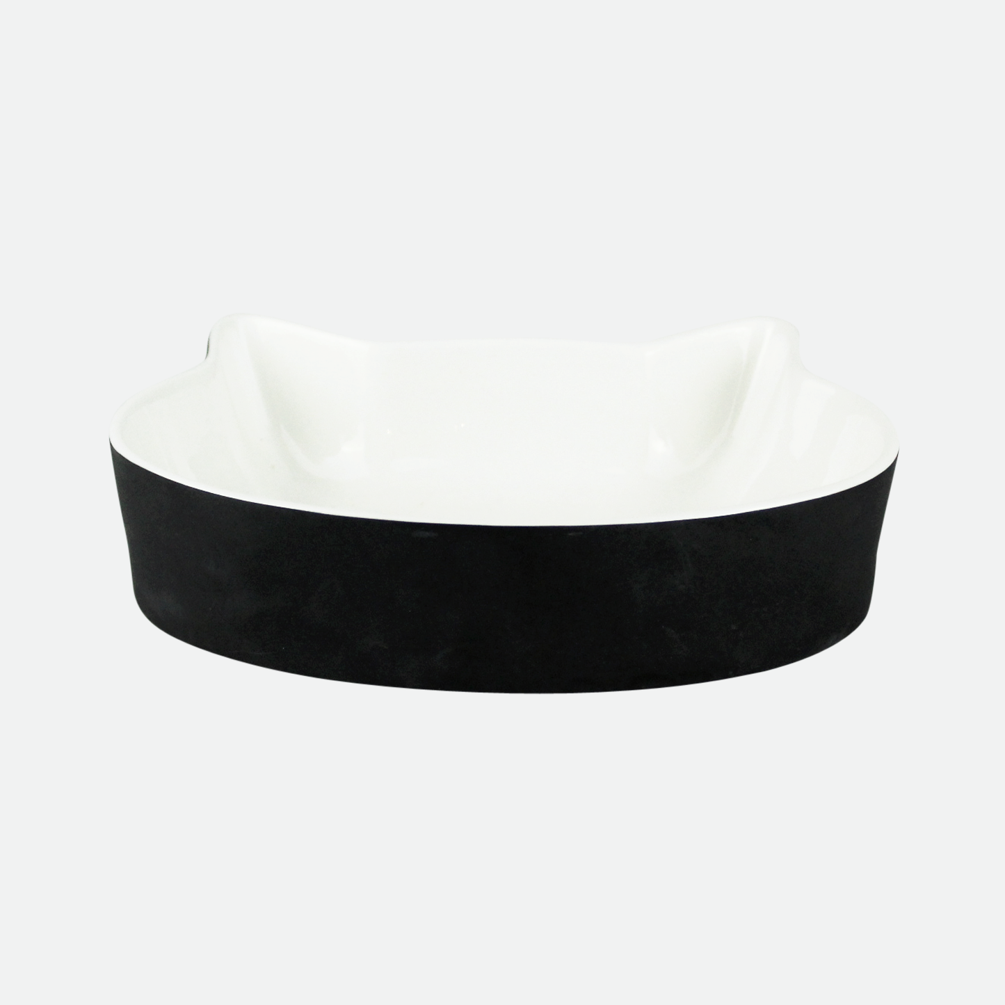 Ceramic bowl for cat, black