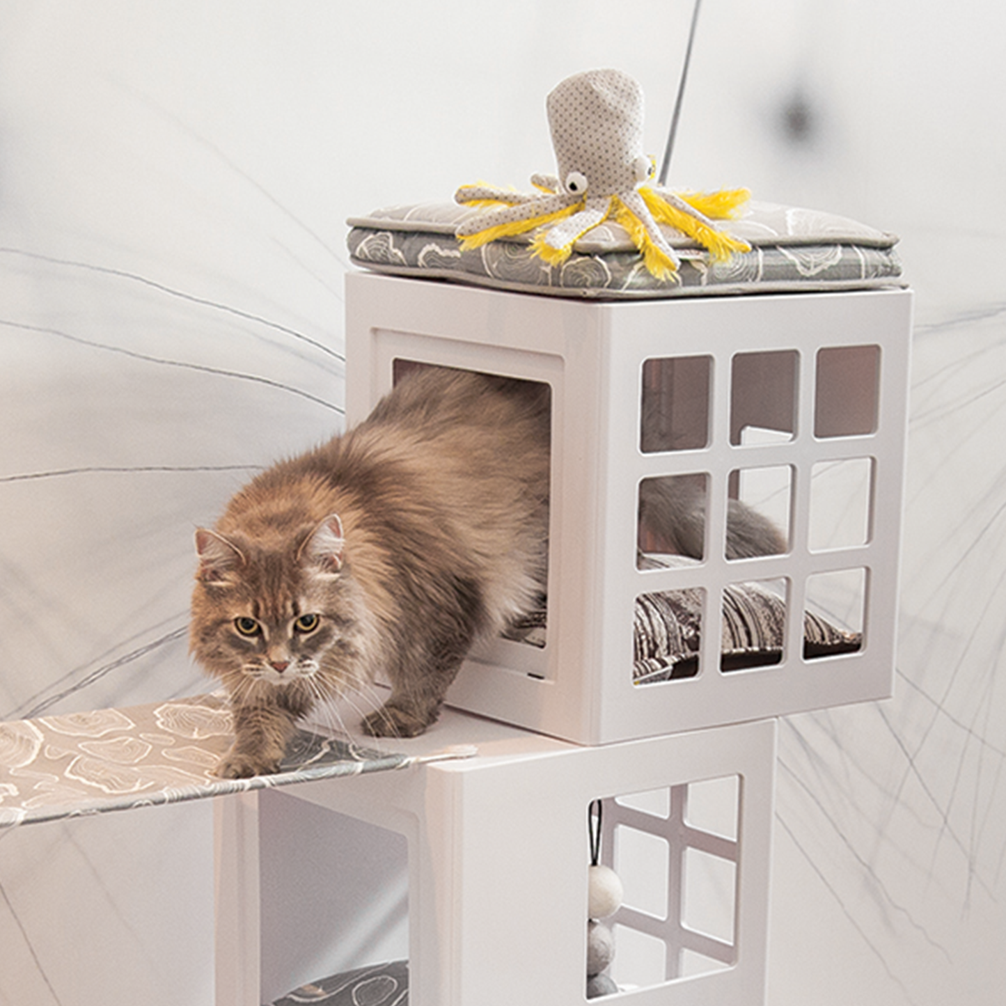 Katt3 memory foam bed gray timber style