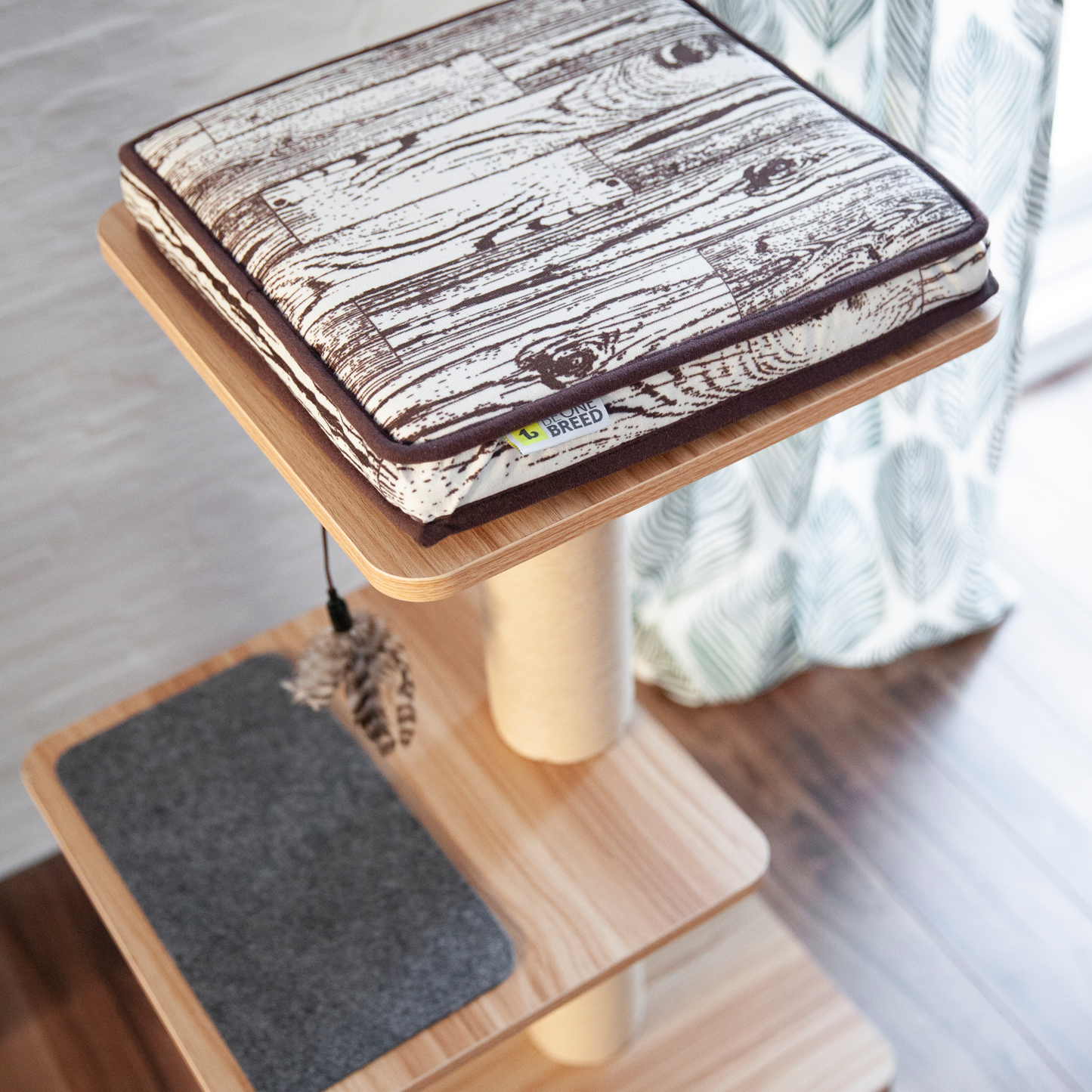 Katt3 memory foam bed wood style