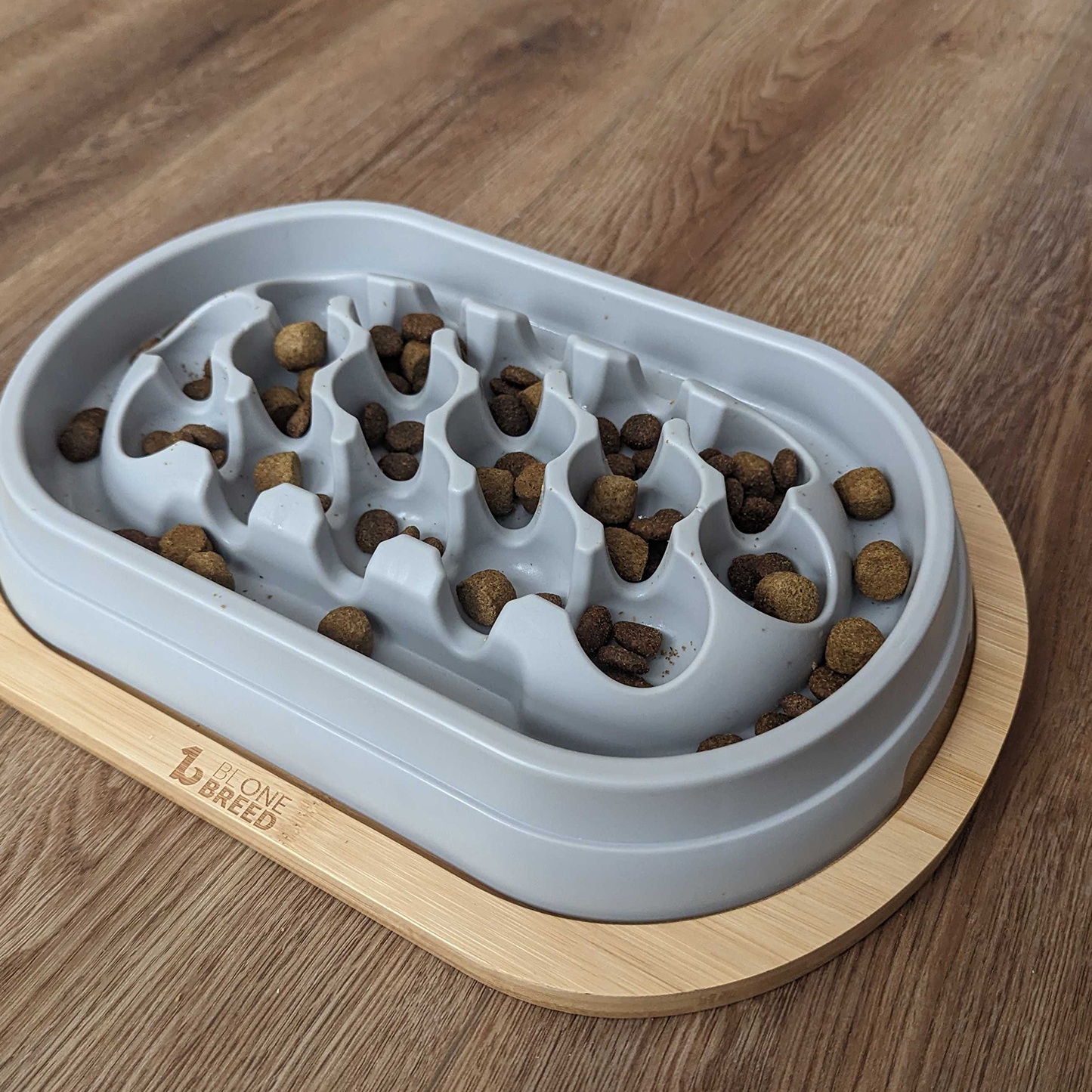 Slow feeder for dog, gray