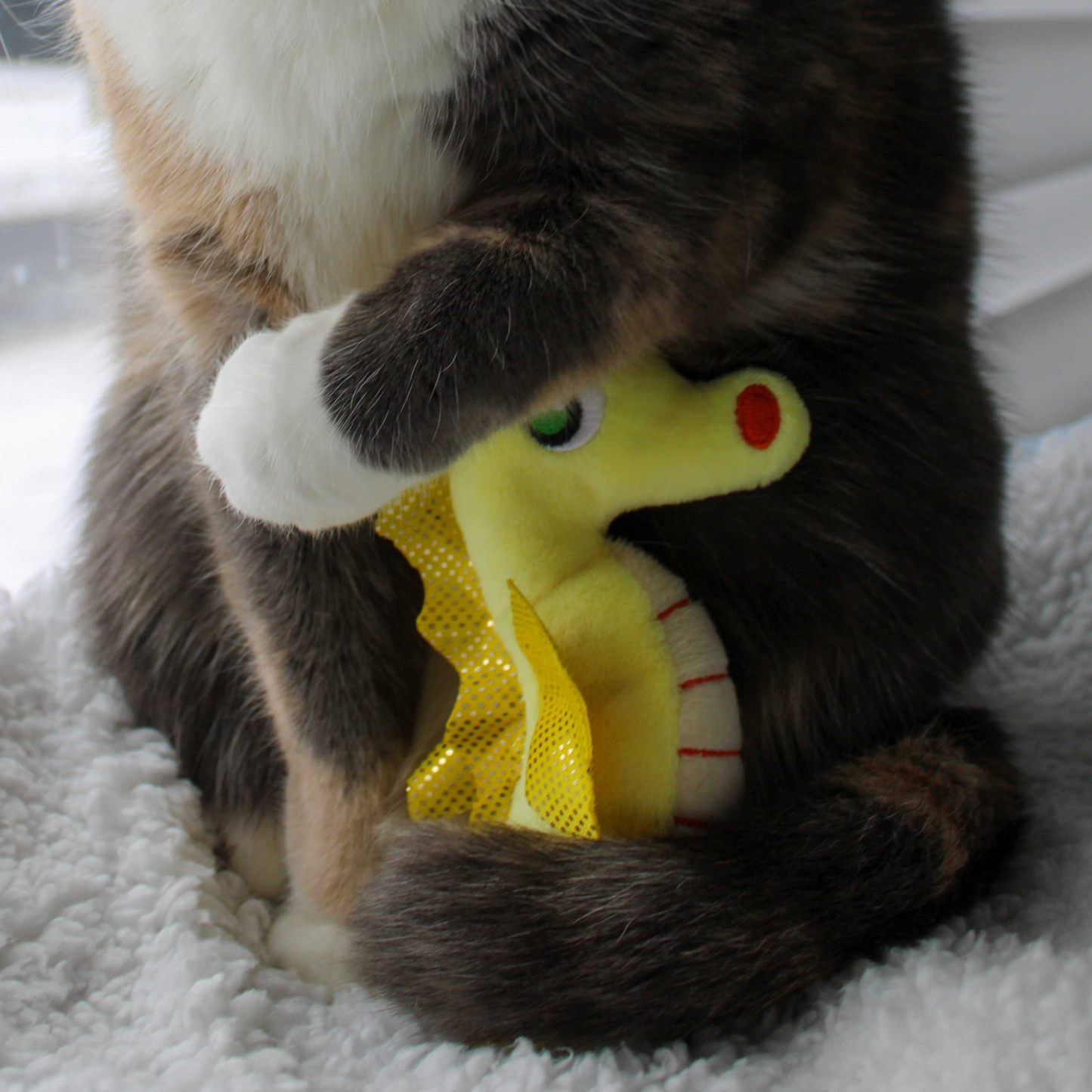 Plush toy for cat, seahorse style