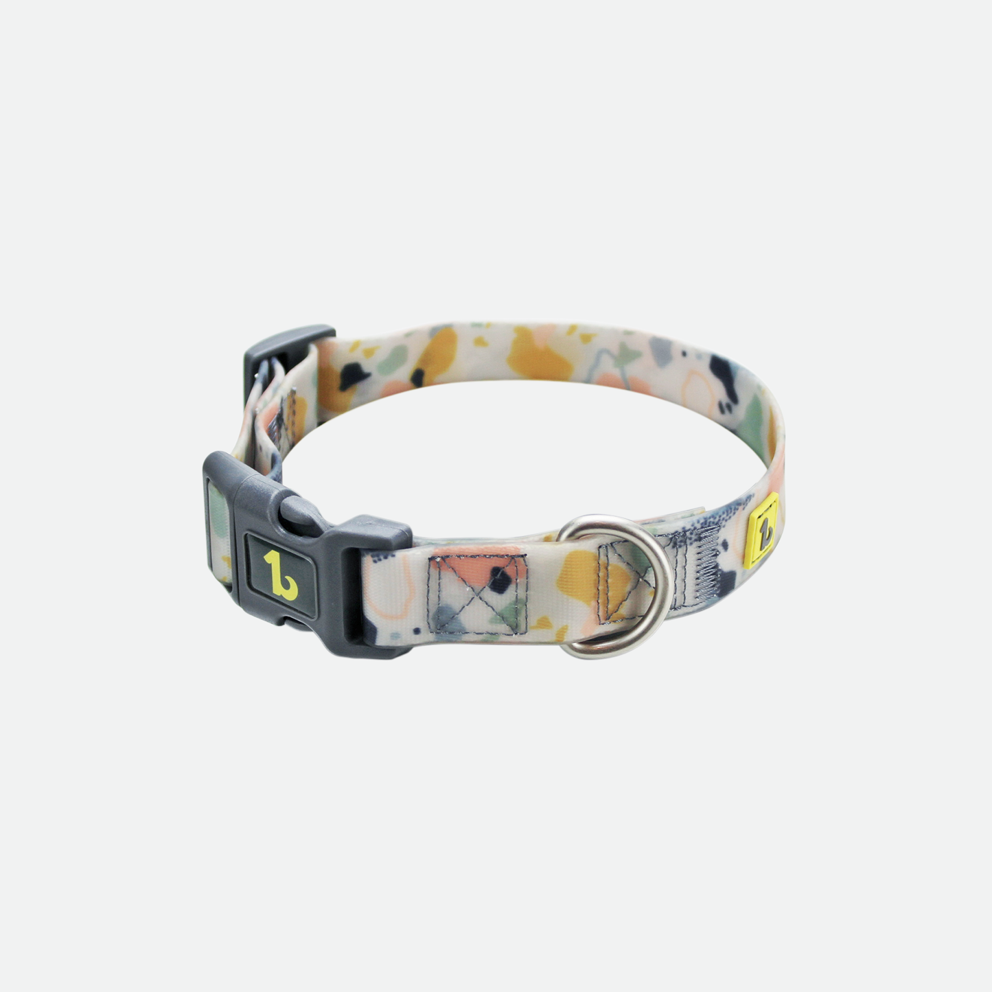 Silicone collar for dog, terrazzo style