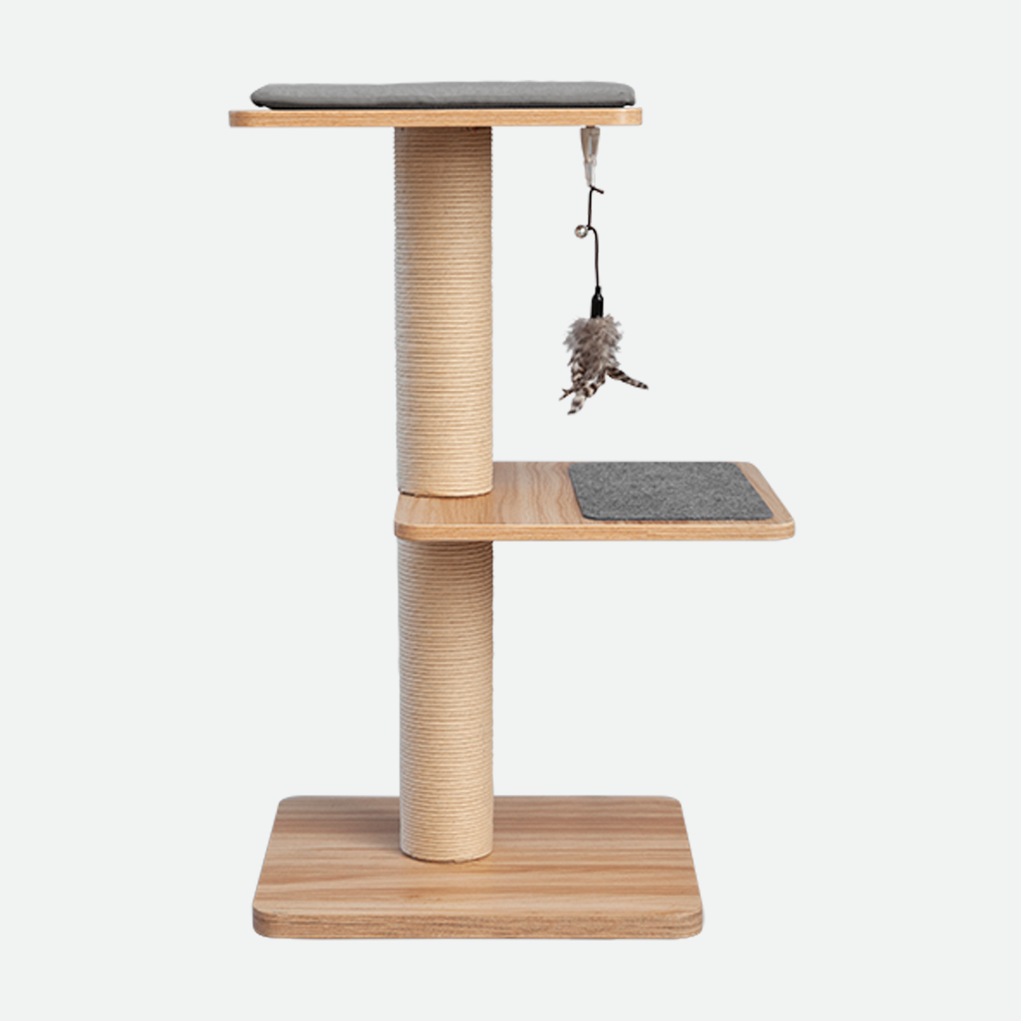 Cat tree scratcher pole, wood