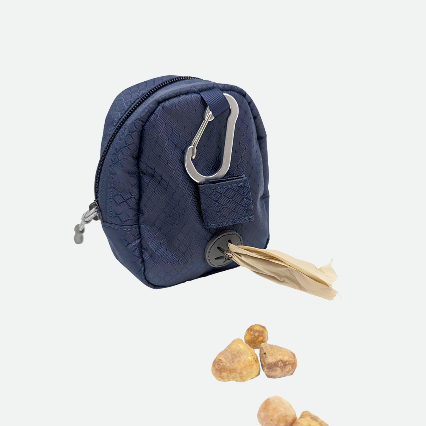 Treat pouch for dog, retro blue