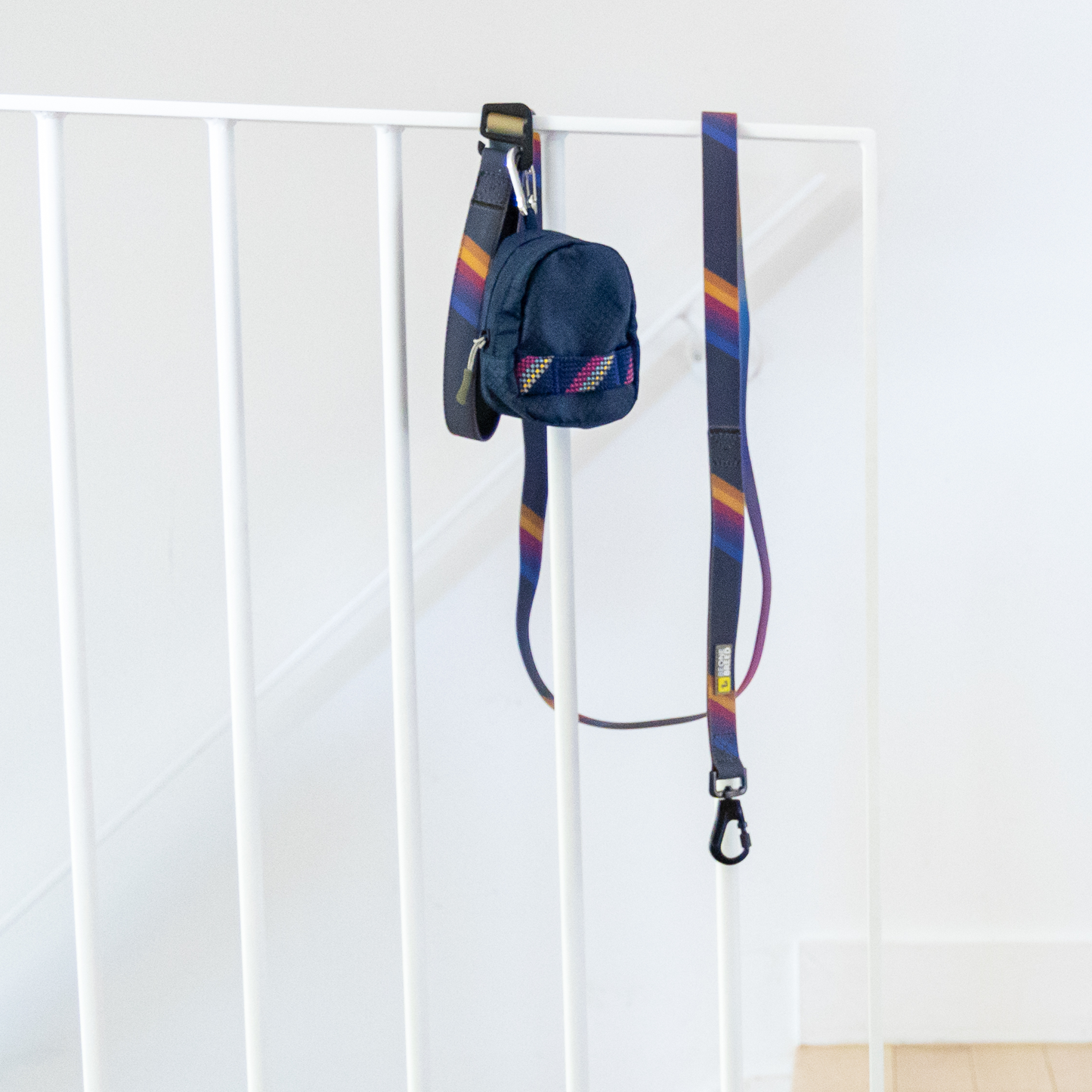 Treat pouch for dog, retro blue
